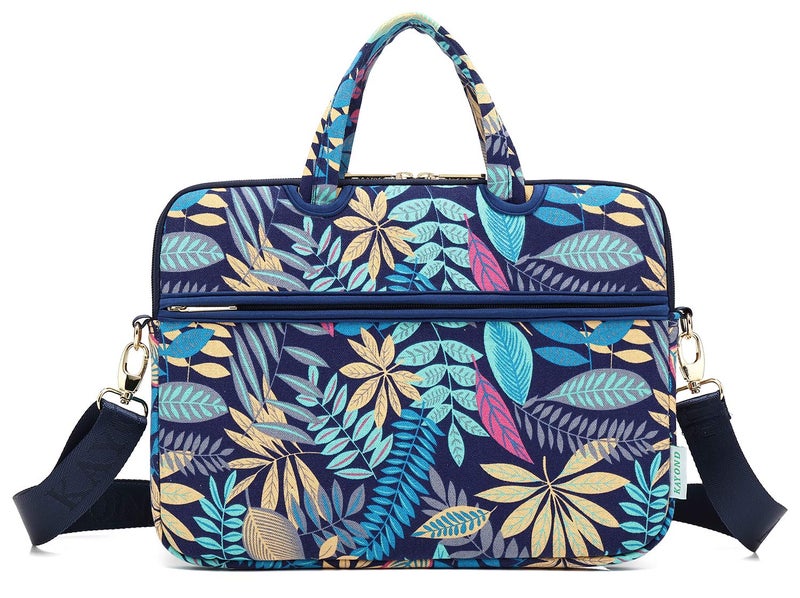 kayond Forest Series Bule Patten Waterproof Laptop Shoulder Messenger Bag Case Sleeve for 15 Inch 15.6 Inch Laptop - Image 2